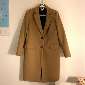 zara fitted wool blend coat